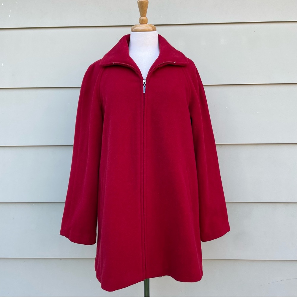 Vintage Red Winter Coat - Picture 2 of 5